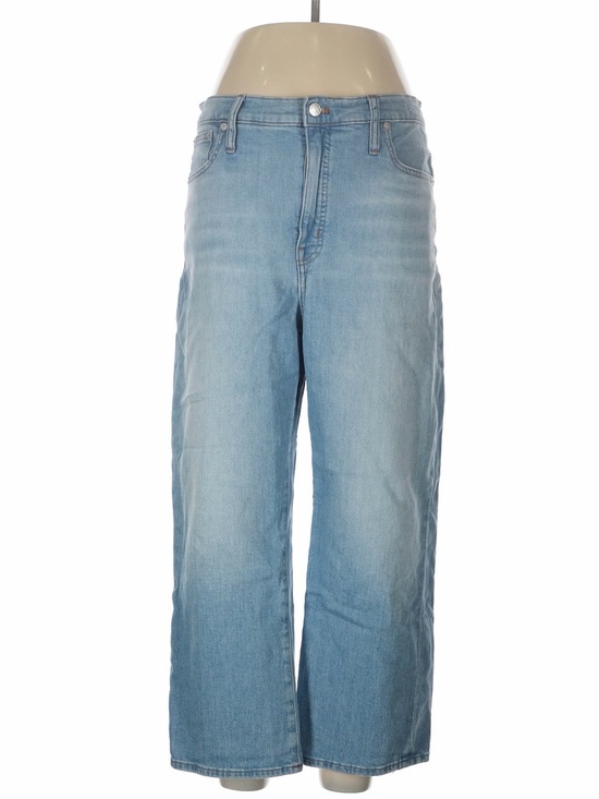 Madewell Denim - Madewell Slim Wide-Leg Crop Jeans Women’s Size 32 Light Wash High Rise Denim